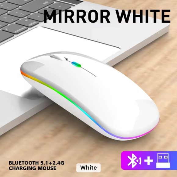 Brand New RGB Wireless Mouse LED Gaming Mouse Bluetooth Rechargeable - Picture 4 of 14